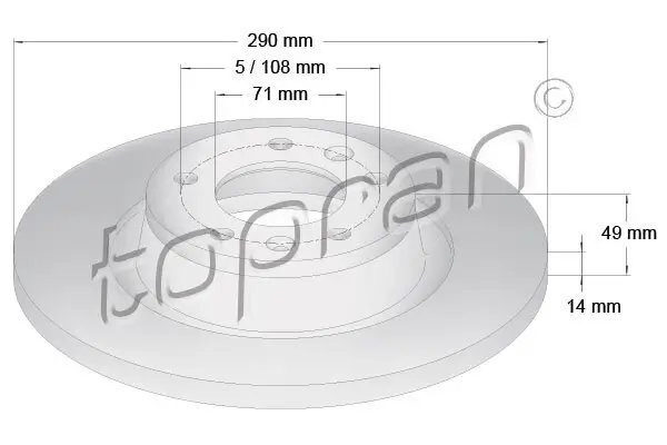 Bremsscheibe TOPRAN 722 487