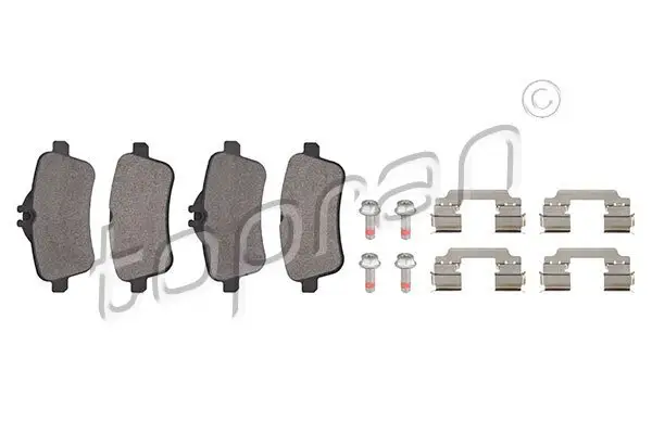 Bremsbelagsatz, Scheibenbremse Hinterachse TOPRAN 409 502