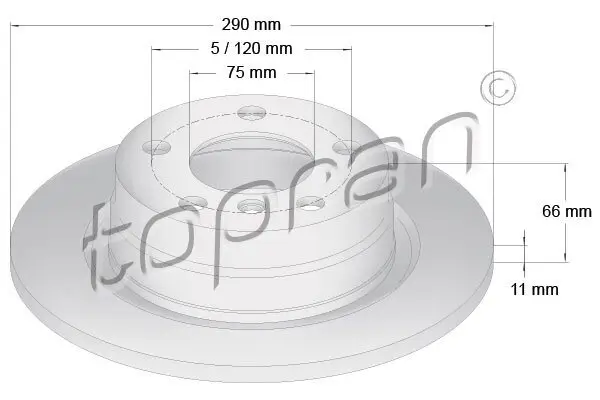 Bremsscheibe TOPRAN 501 903