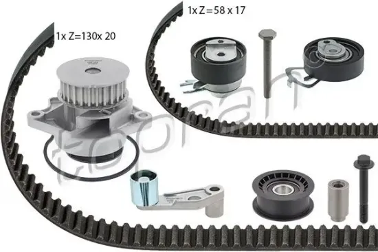 Wasserpumpe + Zahnriemensatz TOPRAN 112 971 Bild Wasserpumpe + Zahnriemensatz TOPRAN 112 971