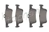 Bremsbelagsatz, Scheibenbremse Hinterachse TOPRAN 723 712
