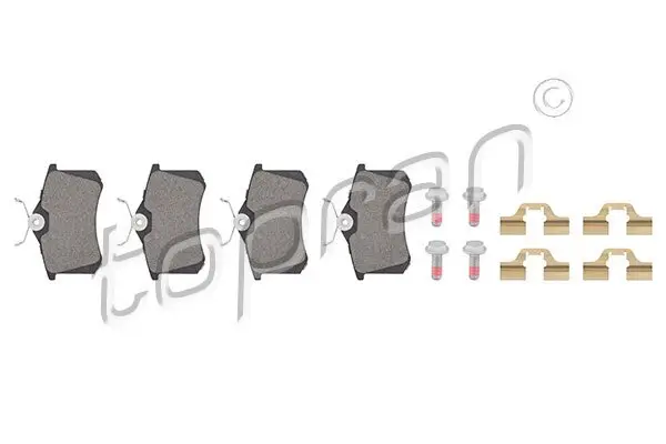 Bremsbelagsatz, Scheibenbremse Hinterachse TOPRAN 723 795