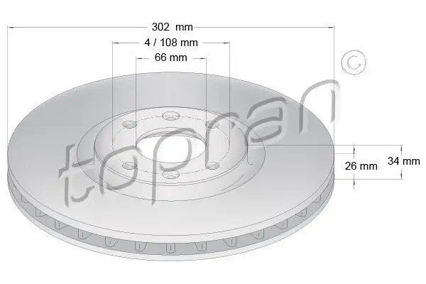 Bremsscheibe TOPRAN 722 835