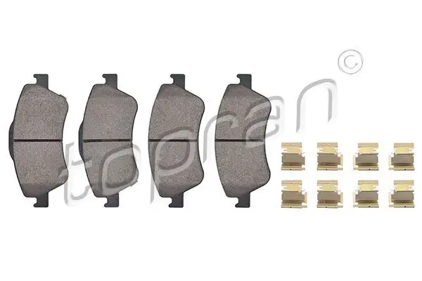 Bremsbelagsatz, Scheibenbremse Vorderachse TOPRAN 600 589