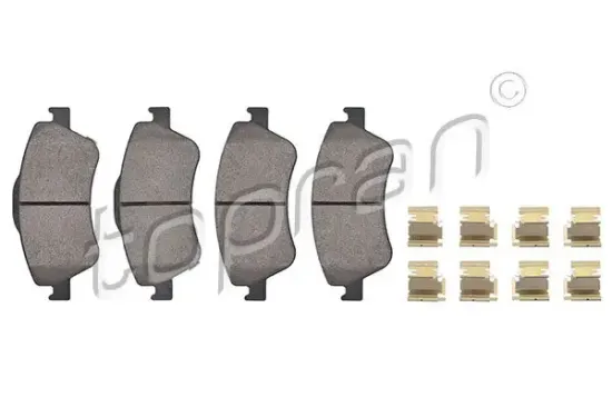 Bremsbelagsatz, Scheibenbremse Vorderachse TOPRAN 600 589 Bild Bremsbelagsatz, Scheibenbremse Vorderachse TOPRAN 600 589