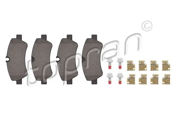 Bremsbelagsatz, Scheibenbremse Hinterachse TOPRAN 305 046