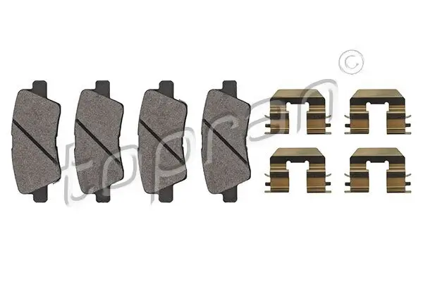 Bremsbelagsatz, Scheibenbremse Hinterachse TOPRAN 821 163