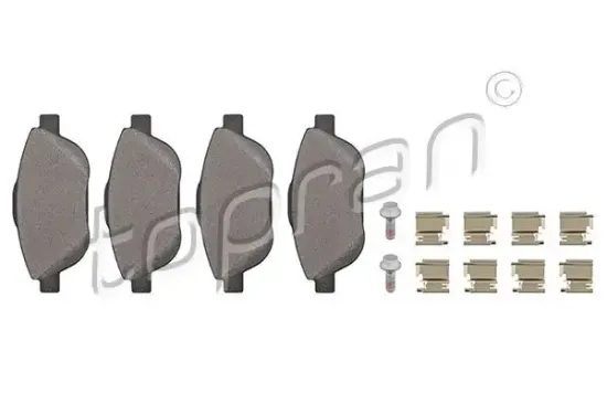 Bremsbelagsatz, Scheibenbremse Vorderachse TOPRAN 723 136 Bild Bremsbelagsatz, Scheibenbremse Vorderachse TOPRAN 723 136