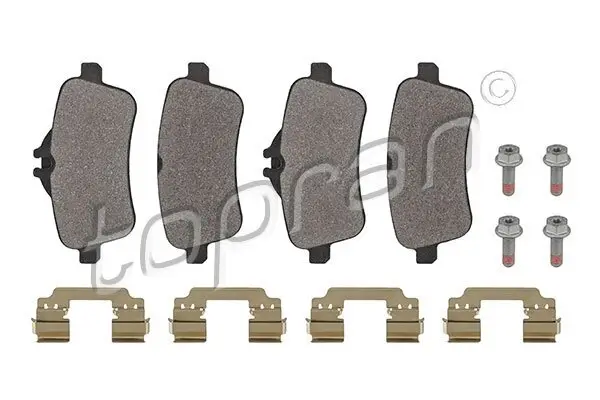 Bremsbelagsatz, Scheibenbremse Hinterachse TOPRAN 409 501