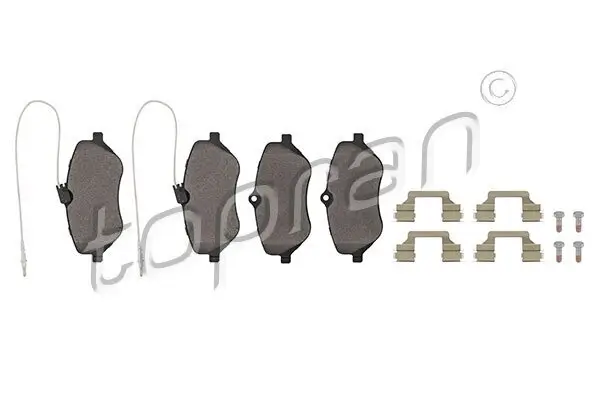 Bremsbelagsatz, Scheibenbremse Vorderachse TOPRAN 723 267
