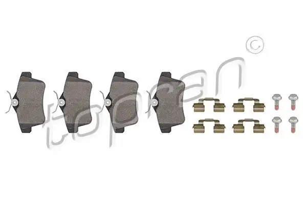 Bremsbelagsatz, Scheibenbremse Hinterachse TOPRAN 723 461