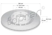 Bremsscheibe TOPRAN 722 836