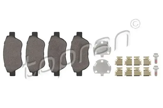 Bremsbelagsatz, Scheibenbremse Vorderachse TOPRAN 208 557 Bild Bremsbelagsatz, Scheibenbremse Vorderachse TOPRAN 208 557