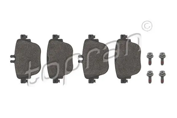 Bremsbelagsatz, Scheibenbremse Hinterachse TOPRAN 624 510