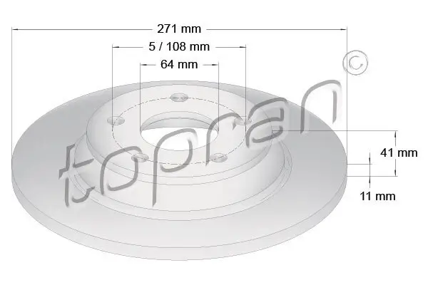 Bremsscheibe TOPRAN 631 171