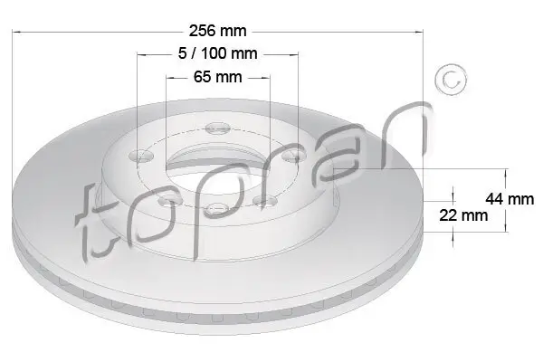 Bremsscheibe TOPRAN 631 175