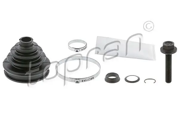 Faltenbalgsatz, Antriebswelle radseitig Vorderachse rechts Vorderachse links TOPRAN 108 369