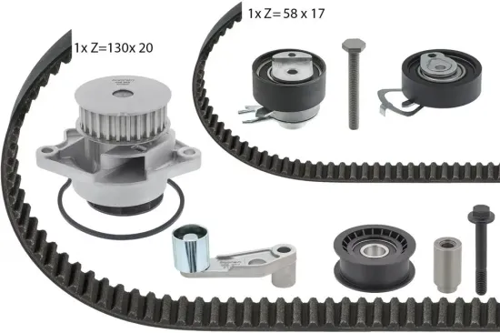 Wasserpumpe + Zahnriemensatz TOPRAN 112 971 Bild Wasserpumpe + Zahnriemensatz TOPRAN 112 971