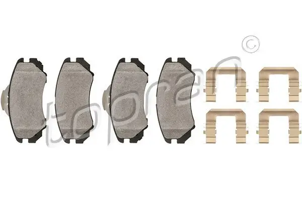 Bremsbelagsatz, Scheibenbremse Vorderachse TOPRAN 820 699