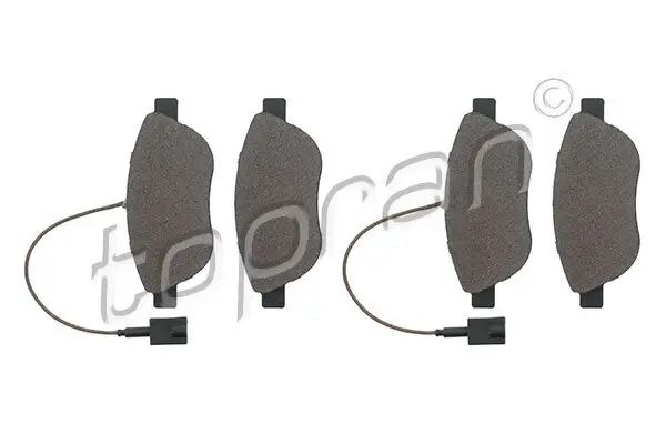 Bremsbelagsatz, Scheibenbremse Vorderachse TOPRAN 208 886