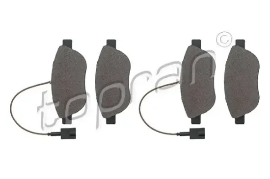 Bremsbelagsatz, Scheibenbremse Vorderachse TOPRAN 208 886 Bild Bremsbelagsatz, Scheibenbremse Vorderachse TOPRAN 208 886