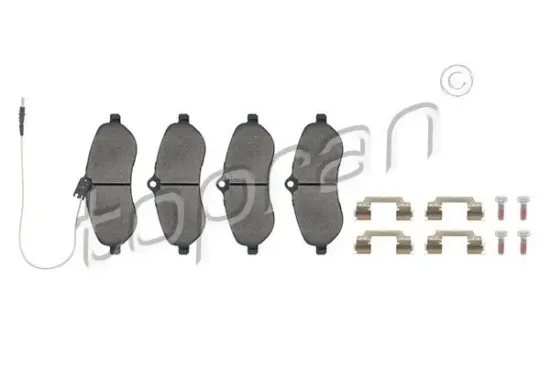 Bremsbelagsatz, Scheibenbremse Vorderachse TOPRAN 624 518 Bild Bremsbelagsatz, Scheibenbremse Vorderachse TOPRAN 624 518
