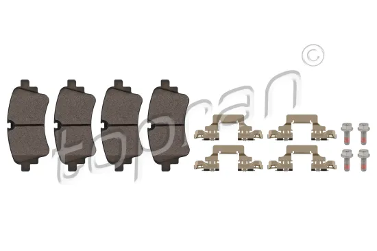 Bremsbelagsatz, Scheibenbremse Hinterachse TOPRAN 120 616 Bild Bremsbelagsatz, Scheibenbremse Hinterachse TOPRAN 120 616