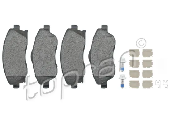 Bremsbelagsatz, Scheibenbremse Vorderachse TOPRAN 206 128 Bild Bremsbelagsatz, Scheibenbremse Vorderachse TOPRAN 206 128