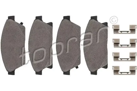 Bremsbelagsatz, Scheibenbremse Vorderachse TOPRAN 208 007 Bild Bremsbelagsatz, Scheibenbremse Vorderachse TOPRAN 208 007
