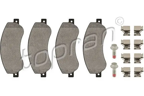 Bremsbelagsatz, Scheibenbremse Vorderachse TOPRAN 113 812