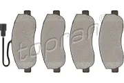 Bremsbelagsatz, Scheibenbremse Vorderachse TOPRAN 208 234