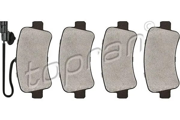 Bremsbelagsatz, Scheibenbremse Hinterachse TOPRAN 208 233