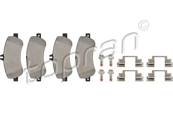 Bremsbelagsatz, Scheibenbremse Vorderachse TOPRAN 408 057