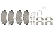 Bremsbelagsatz, Scheibenbremse Vorderachse TOPRAN 408 057 Bremsbelagsatz, Scheibenbremse Vorderachse TOPRAN 408 057