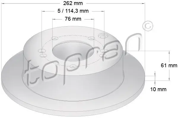 Bremsscheibe TOPRAN 820 381