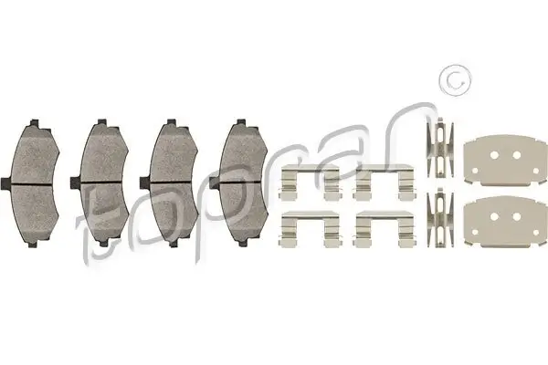Bremsbelagsatz, Scheibenbremse Vorderachse TOPRAN 820 436