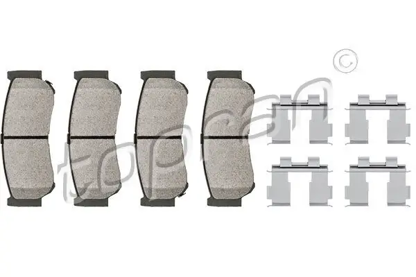 Bremsbelagsatz, Scheibenbremse Hinterachse TOPRAN 820 622