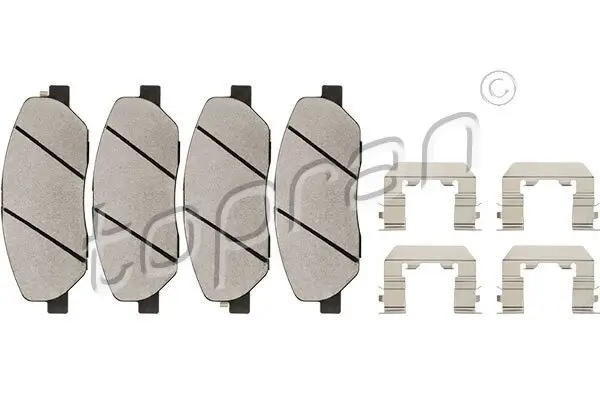 Bremsbelagsatz, Scheibenbremse Vorderachse TOPRAN 820 649