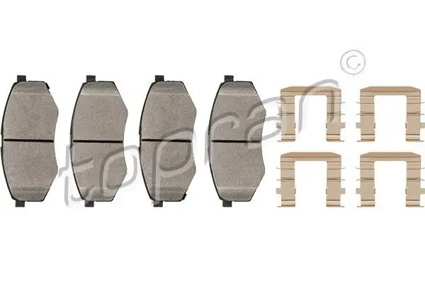 Bremsbelagsatz, Scheibenbremse Vorderachse TOPRAN 820 795