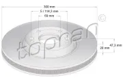 Bremsscheibe TOPRAN 820 766