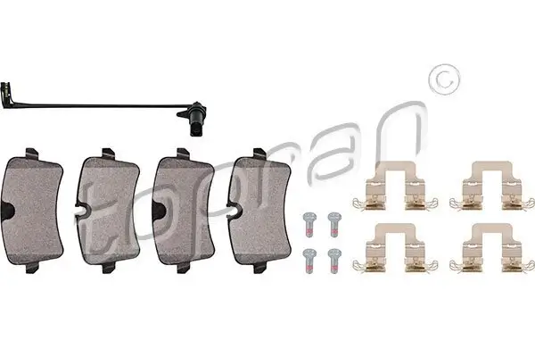Bremsbelagsatz, Scheibenbremse Hinterachse TOPRAN 115 176