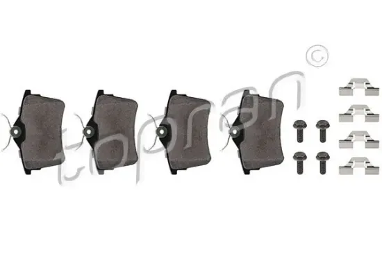 Bremsbelagsatz, Scheibenbremse Hinterachse TOPRAN 723 164 Bild Bremsbelagsatz, Scheibenbremse Hinterachse TOPRAN 723 164