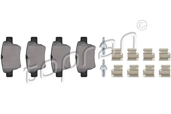 Bremsbelagsatz, Scheibenbremse Hinterachse TOPRAN 723 135