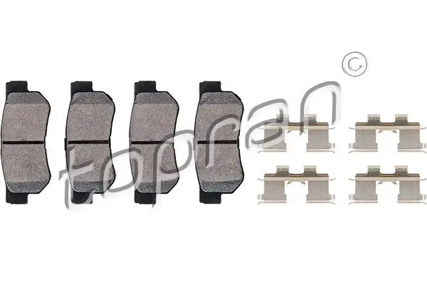 Bremsbelagsatz, Scheibenbremse Hinterachse TOPRAN 820 403