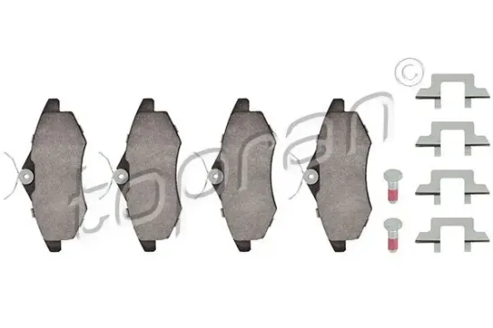 Bremsbelagsatz, Scheibenbremse Vorderachse TOPRAN 722 606 Bild Bremsbelagsatz, Scheibenbremse Vorderachse TOPRAN 722 606