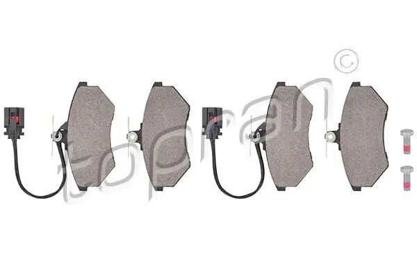 Bremsbelagsatz, Scheibenbremse Vorderachse TOPRAN 103 531