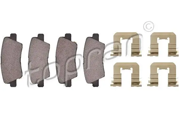 Bremsbelagsatz, Scheibenbremse Hinterachse TOPRAN 821 149