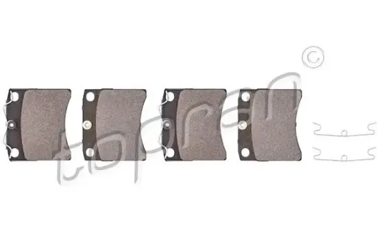 Bremsbelagsatz, Scheibenbremse Vorderachse TOPRAN 104 091 Bild Bremsbelagsatz, Scheibenbremse Vorderachse TOPRAN 104 091