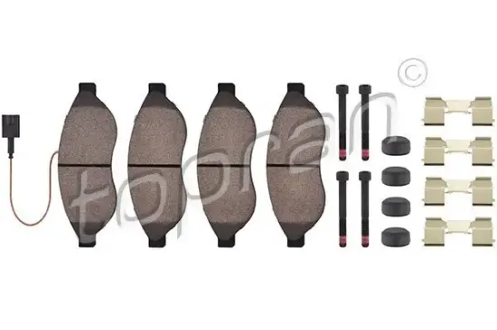 Bremsbelagsatz, Scheibenbremse Vorderachse TOPRAN 722 821 Bild Bremsbelagsatz, Scheibenbremse Vorderachse TOPRAN 722 821