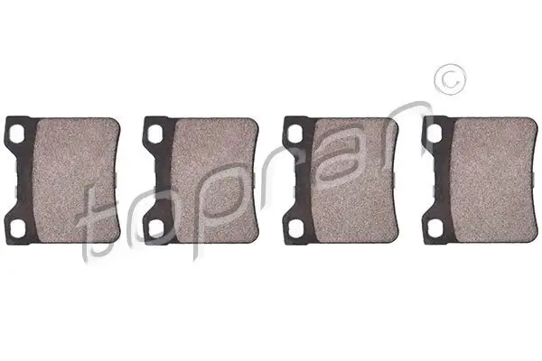 Bremsbelagsatz, Scheibenbremse Hinterachse TOPRAN 722 491